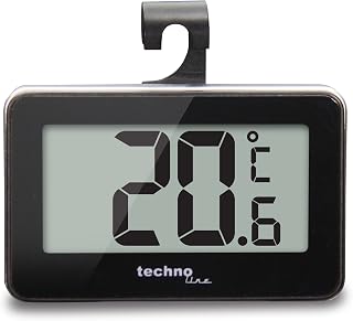 Technoline Ws 7012 - Termómetro para Nevera, color negro Y plateado