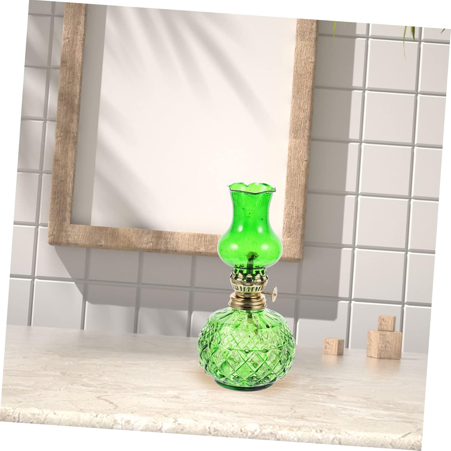 ABOOFAN Antique Oil Lamp Table Oil Lamp Decoration Burners Easy to Adjust Wick