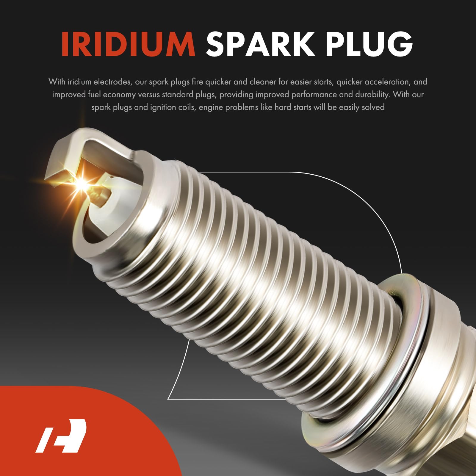 A-Premium - - A-Premium Iridium Platinum Spark Plugs Compatible With Honda CR-V, Civic, Accord, Crosstour & Hyundai Elantra, Elantra Coupe/ GT, Sonata, Santa Fe, Santa Fe Sport, Tucson, Venue & Kia Soul