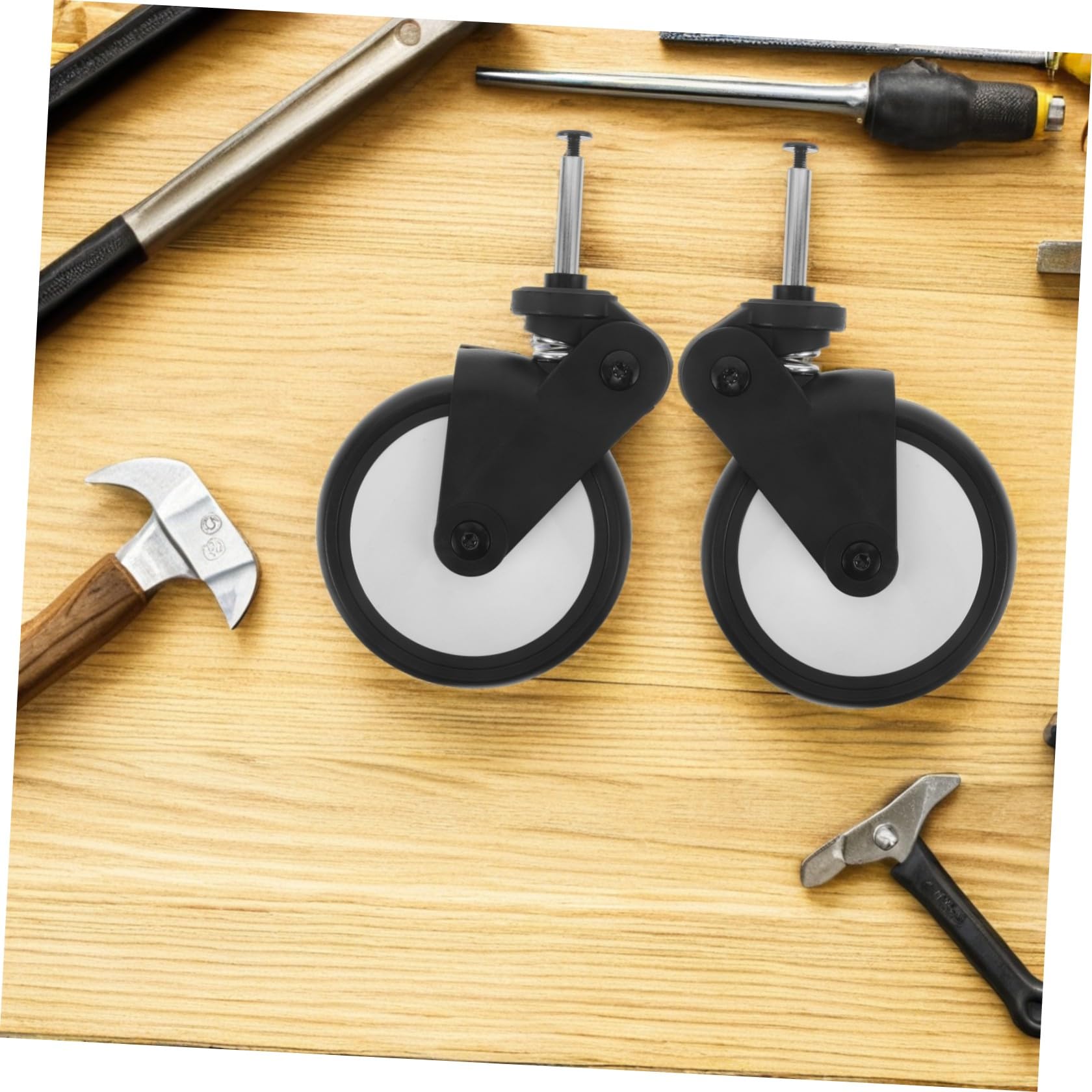 Roues Avant en Caoutchouc pour Poussette Bébé, Lot de 2 Pièces, Diamètre Standard, Remplacement, Accessoires de Poussette Compatibles, pour Usage Quotidien et Balades en Extérieur