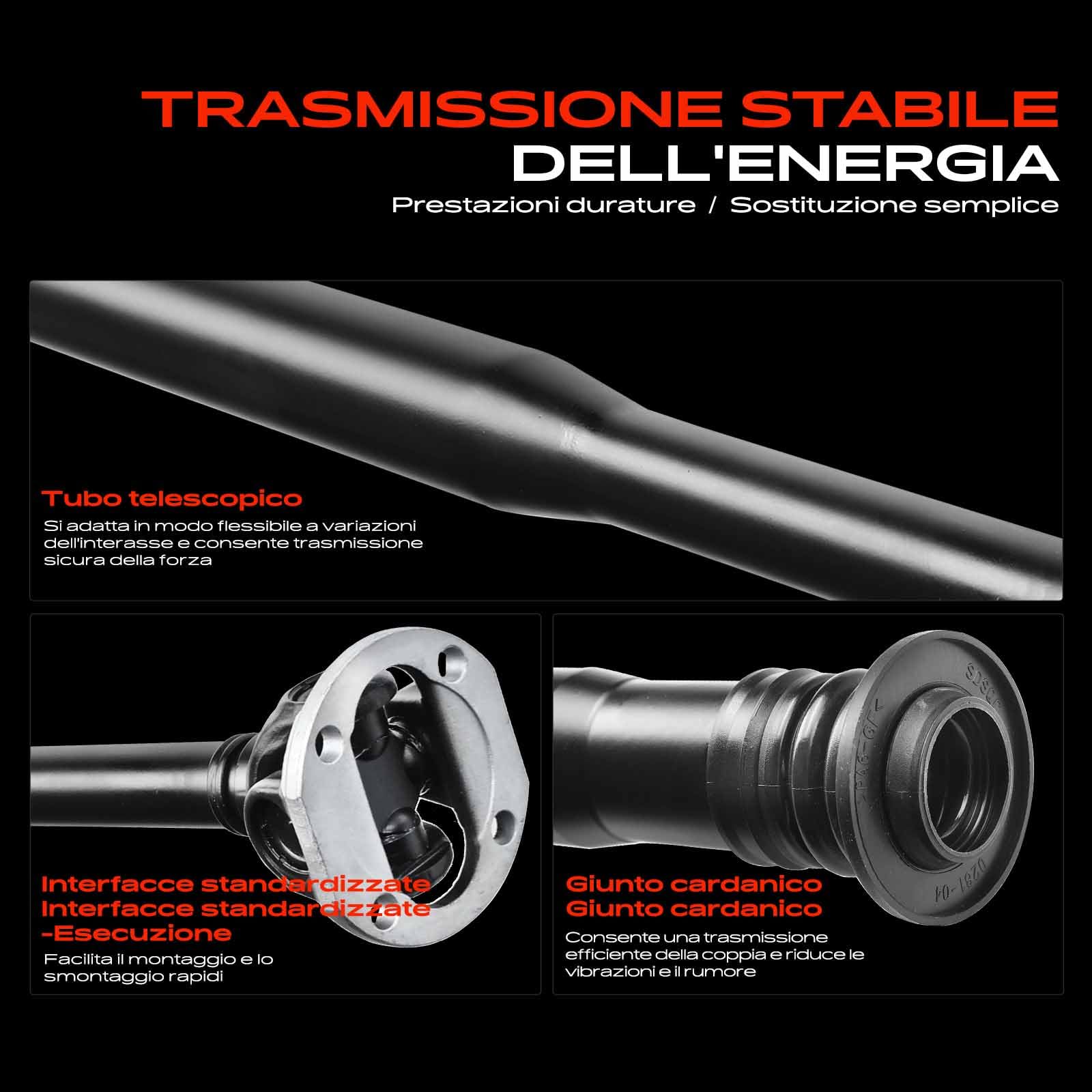 Frankberg Albero cardanico Albero Motore Anteriore Compatibile con GLK-Class X204 250 CDi 4mati.c 250 4mati.c Classe E W212 E 250 CDi/BlueTEC 4mati.c Classe S V221 W221 A2214103501
