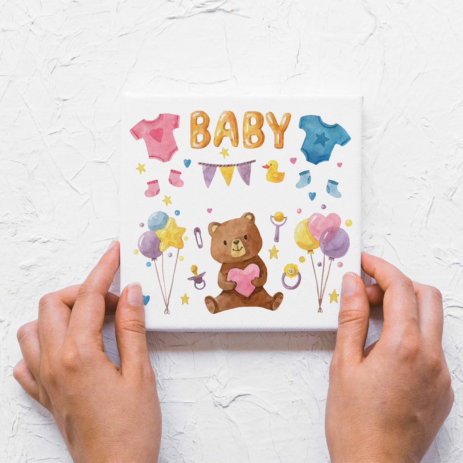 PHOENIX Small Stretched Canvas for Painting 5x5 Inch/8 Value Pack, 8 Oz Triple Primed 5/8 Inch Profile 100% Cotton White Blank Canvas, Square Framed Canvas for Oil Acrylic & Pouring Art - Image 7