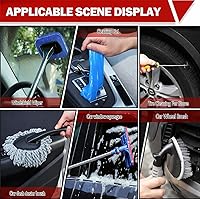 Vista 9 de Kit de limpieza de lavado de coche de 56 piezas con pistola de espuma, cepillo de lavado de coche con mango largo, kit de detallado de coche