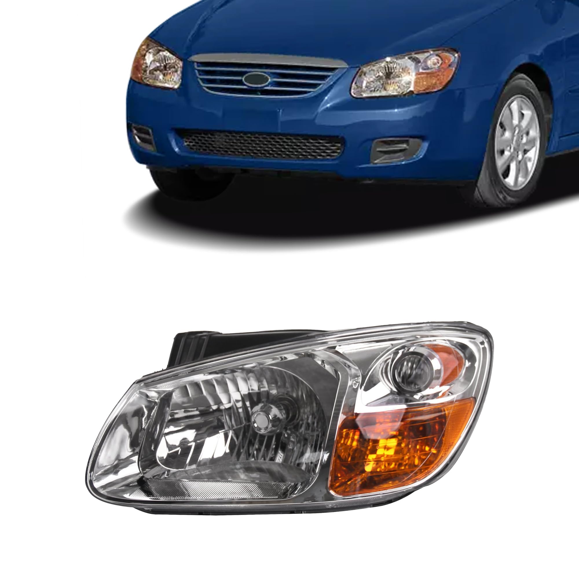 Amazon.com: Partsflow Halogen Headlight Assembly Clear Lens