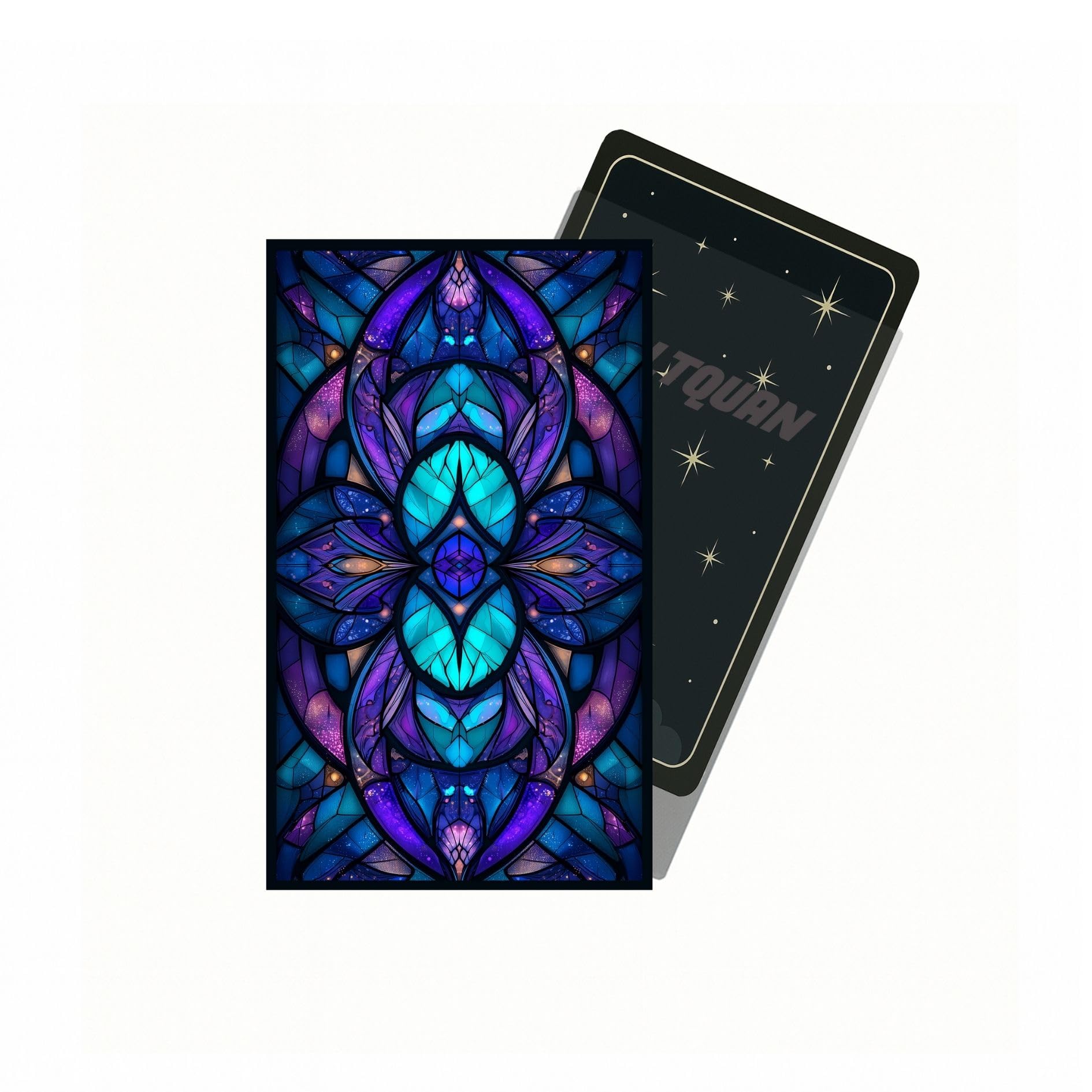Boltquan Smooth Non-Glossy Tarot Card Sleeves with Artwork Print  100CT, Designed for 70x120mm Standard Tarot Cards, Collector-Friendly Protection - Starseed Prism
