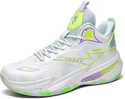 Tênis de basquete masculino da moda, respirável, antiderrapante, durável, leve com suporte arco, tênis para quadra interna e externa