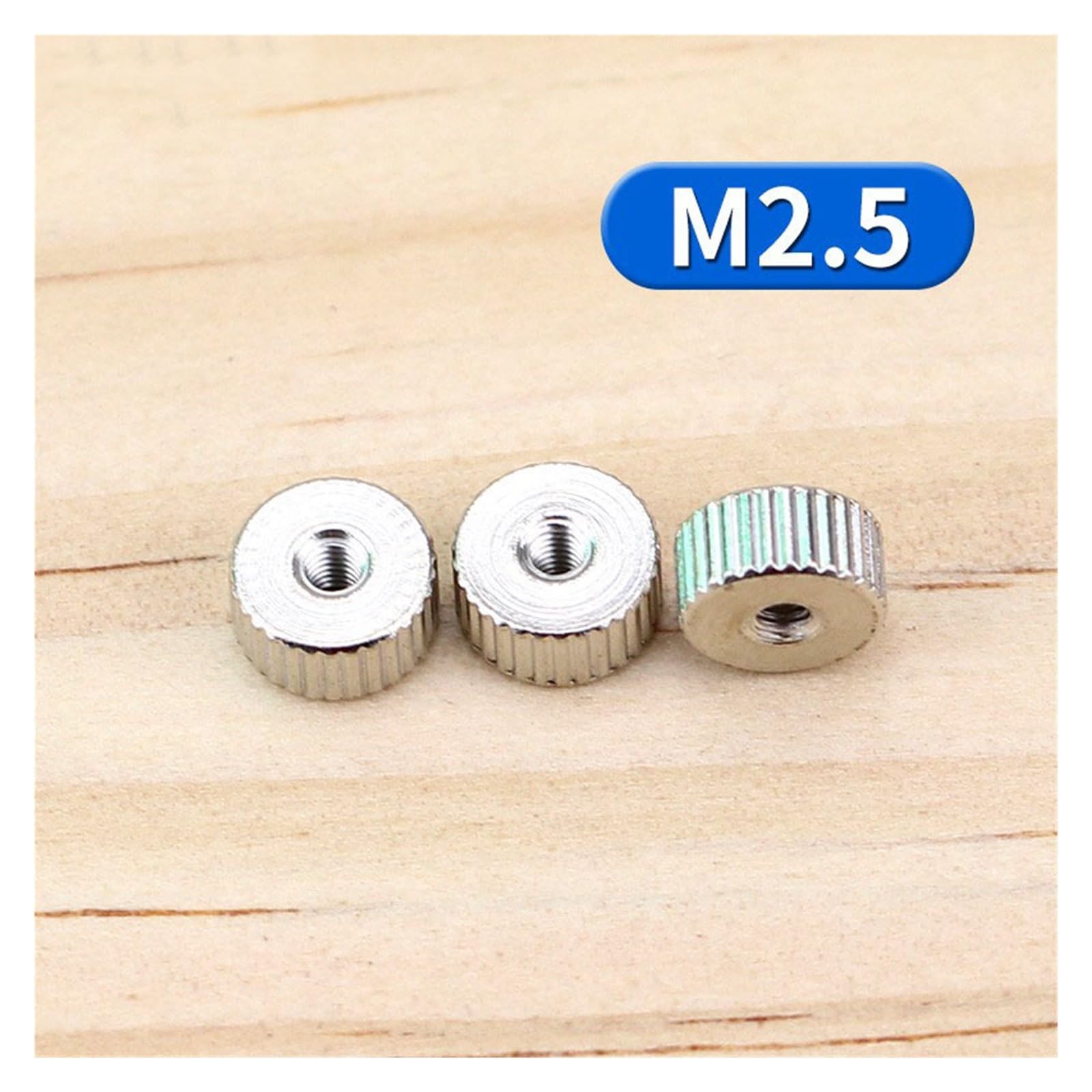 10 Uds. Tuercas de tornillos moleteadas niqueladas, tuercas redondas de mano M2 M2.5 M3 M4(20 PCS,M4)