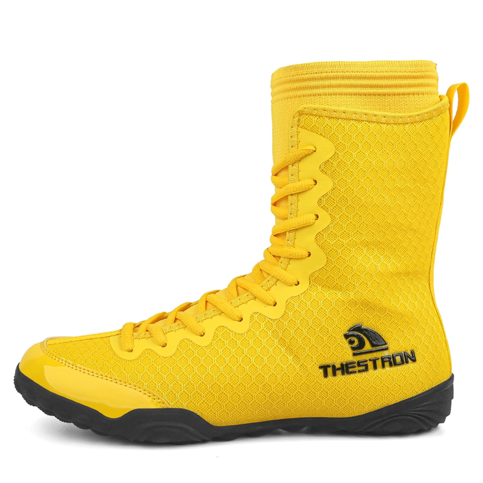 NGARY Botas De Boxeo Hombre, Zapatos De Lucha Unisex Mujeres Suela De Goma Zapatillas para Entrenar Artes Marciales Mixtas, Muay