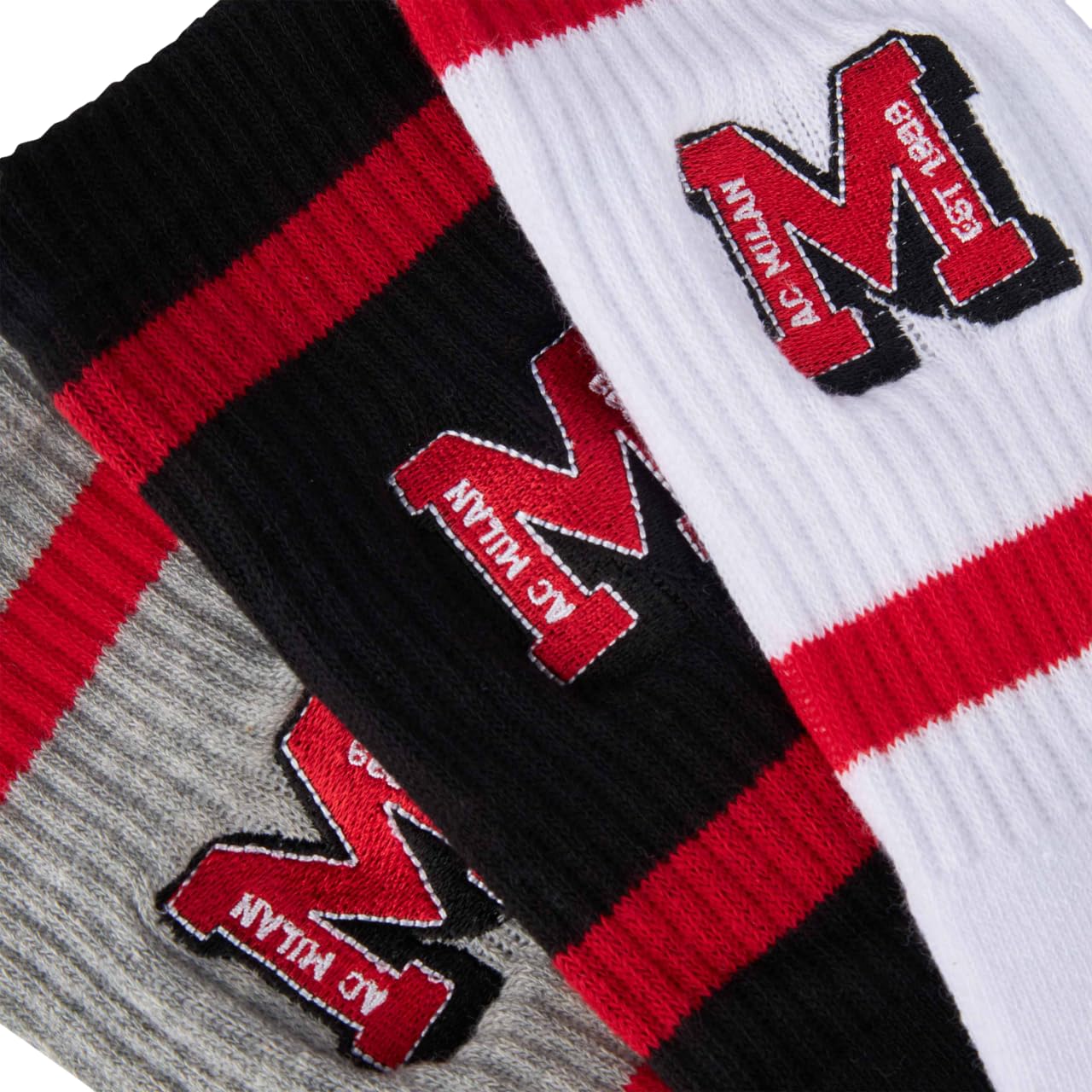 AC Milan Calze per Adulti, Bambini e Ragazzi, Calzini Medi e Lunghi, Prodotto Ufficiale, Tanti Colori e Taglie Disponibili