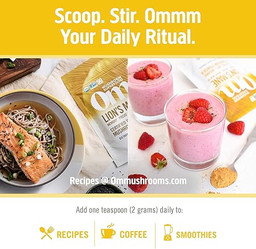 Miniatura 5 de Om Superalimento orgánico de hongos en polvo, melena de león, 3.5 onzas (50 porciones) (paquete de Two)