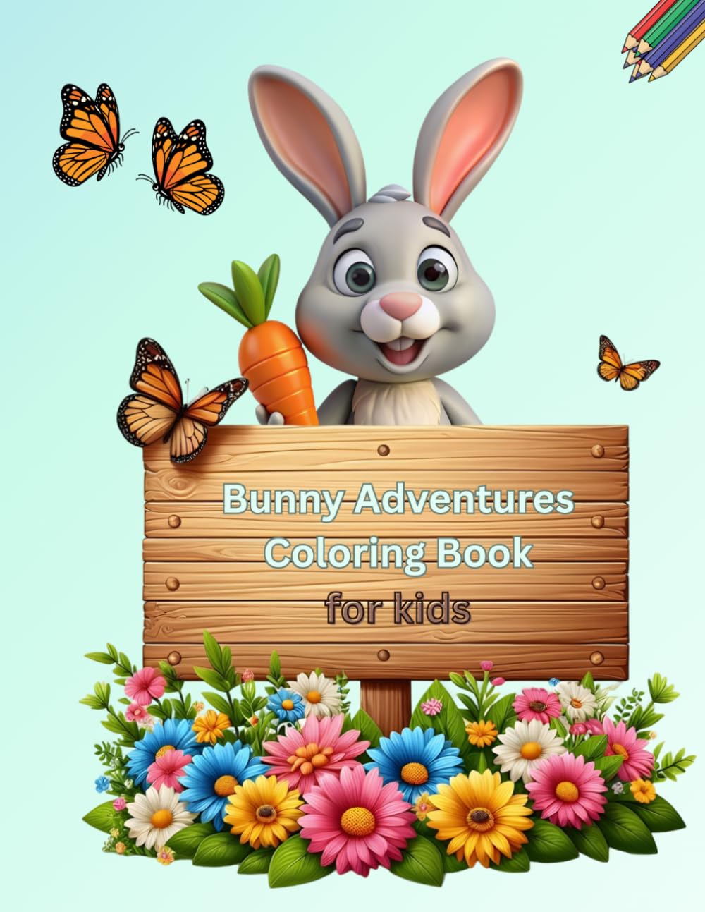 Bunny Adventures Coloring Book for Kids Ages 3–8: Cute and Easy Bunny Coloring Pages with Bunnies in Fun Activities, Big Simple Designs for Toddlers, ... Early Learners, Perfect Easter Basket Gift