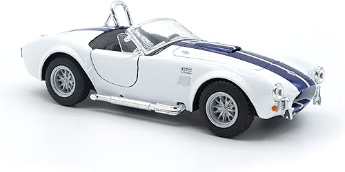 1965 Shelby Cobra 427 S/C Convertible, Blanco - Kinsmart 5322/4D - 1/32 escala Diecast Modelo Toy Car (Nuevo, pero no hay caja)
