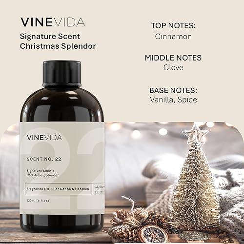 Miniatura 313 de VINEVIDA [4 onzas] Aceite de fragancia de madera de teca de caoba para fabricación de velas y fabricación de jabón, aromas de velas prémium para