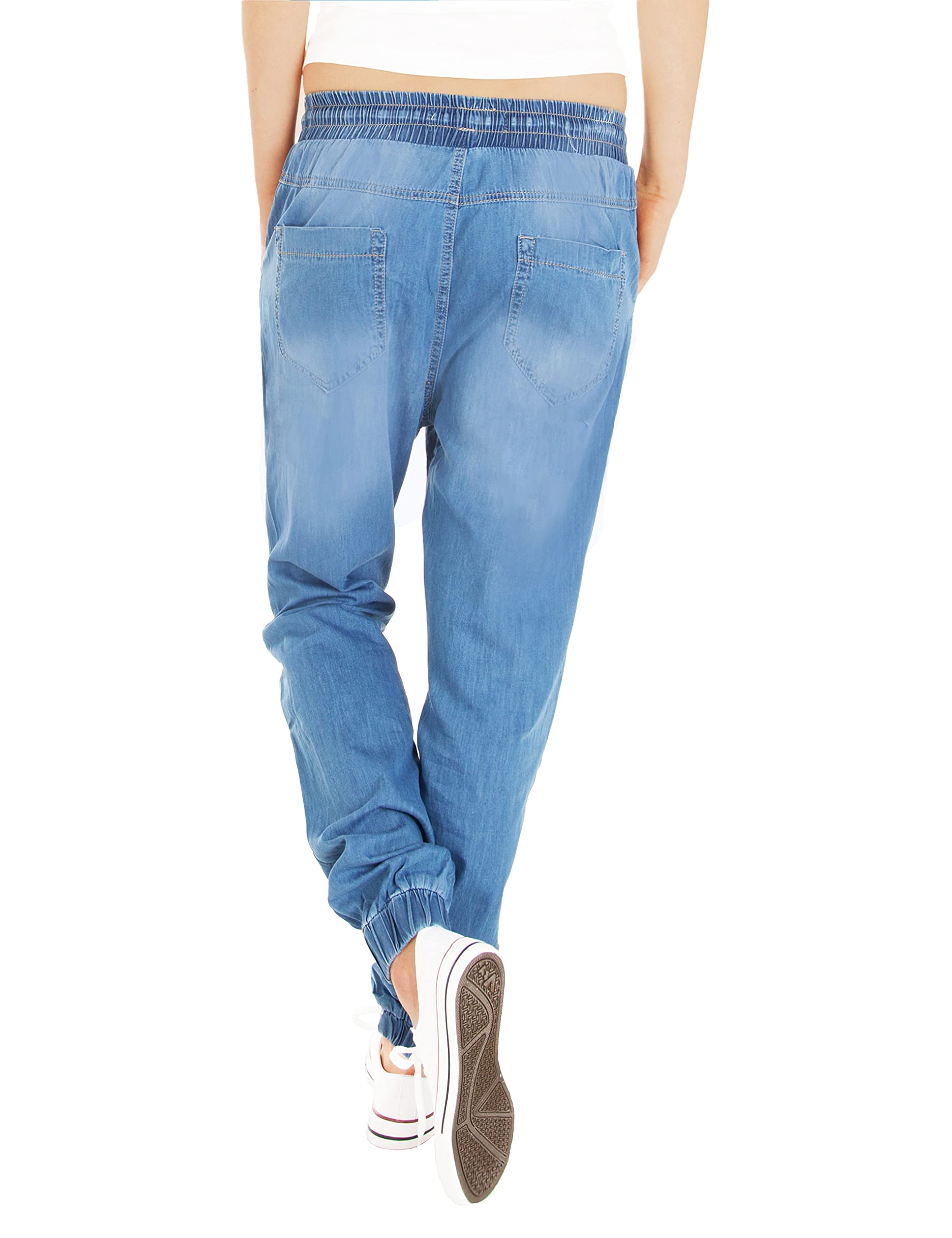 Fraternel Jeans Donna Pantaloni Jogger con Caviglie elasticate