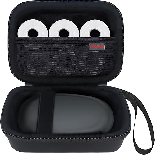 Elonbo Estuche de transporte para impresora de etiquetas Bluetooth SUPVAN E10, soporte portátil de almacenamiento para impresora de etiquetas