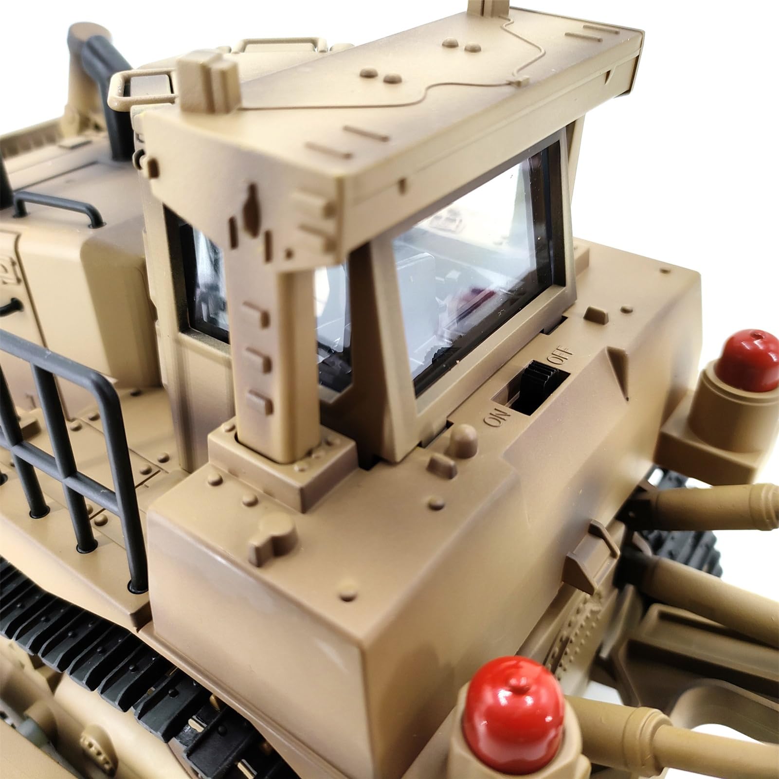 Dilwe 1/16 RC Dozer, Ferngesteuerter 2,4-GHz-Bulldozer mit Anhebbarem Schild und Aufreißer, für Baumodell und Ausstellung