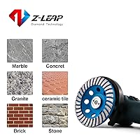 Vista 4 de Rueda de molienda de copa de diamante de 5 pulgadas Turbo Row para amoladora angular Azulejos de pulido Piedra de mármol Granito Hormigón Cerámica