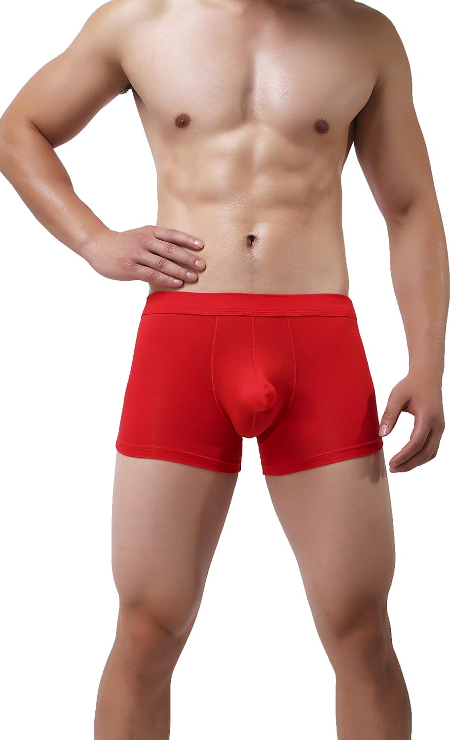 eywlwaar Men's Bulge Boxer Briefs Modal Comfort Separate Pouch Trunks Underwear - Image 2