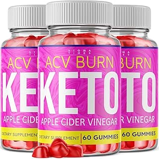(3 Pack) ACV Burn Keto Gummies - ACV Burn Keto ACV Gummies ACV Burn Keto Gummies with Apple Cider Vinegar Vegan Non GMO Advanced Formula Keto Supplement (180 Gummies)