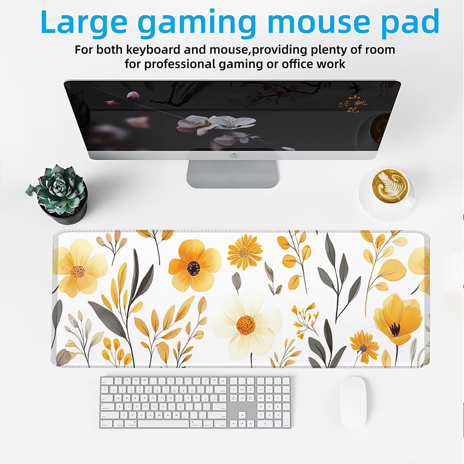 Podkładka pod mysz 1200 x 600 mm Podkładka pod mysz dla graczy, bardzo cienka podkładka na biurko, antypoślizgowa gumowa podstawa, zmywalna, ulepszona prędkość i precyzja do komputera, komputera