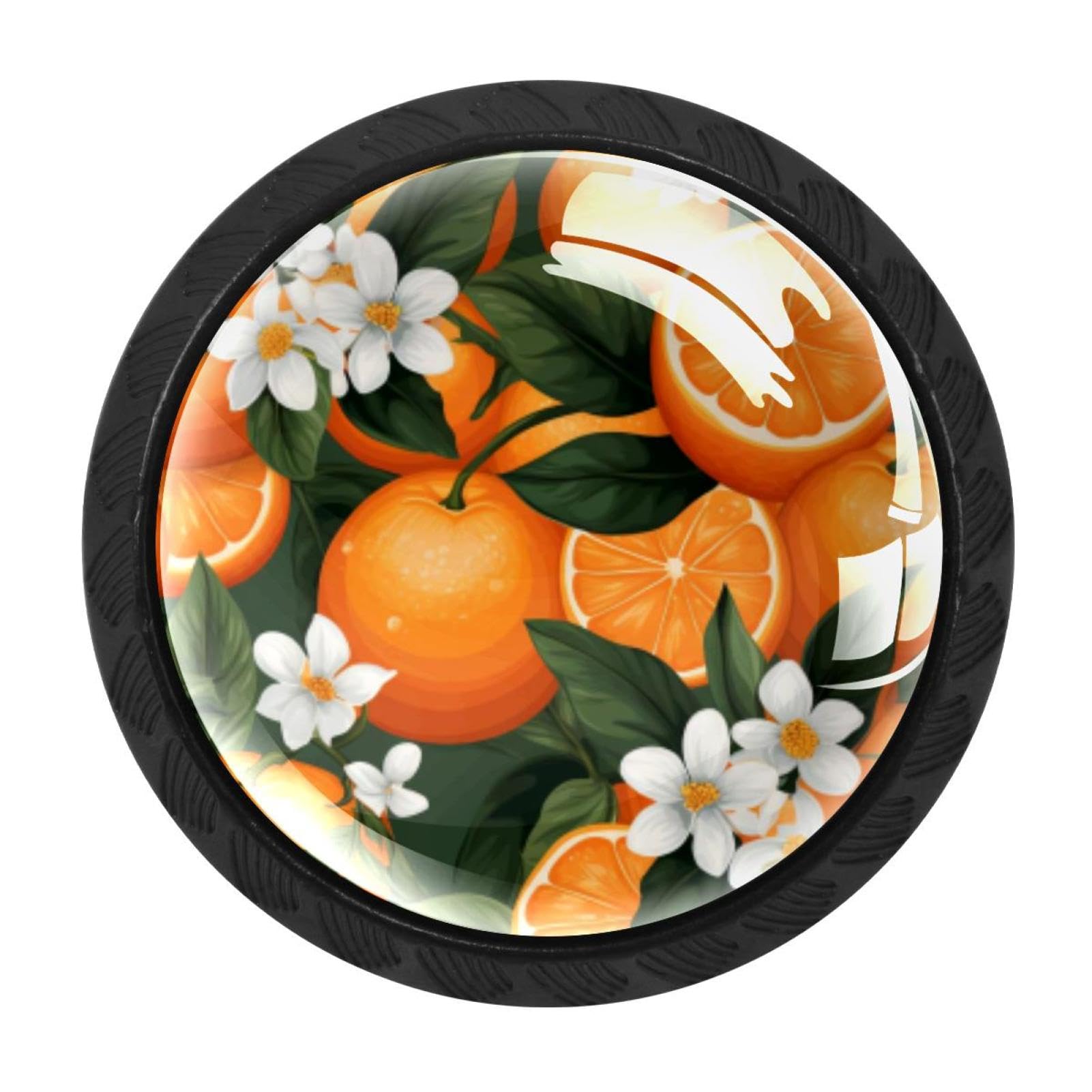 Chenzzzz Multicolored 03 4 Pcs Orange Cabinet Knobs Crystal Drawer Pulls For Kitchen, Bathroom Cabinet, Dresser And Cupboard
