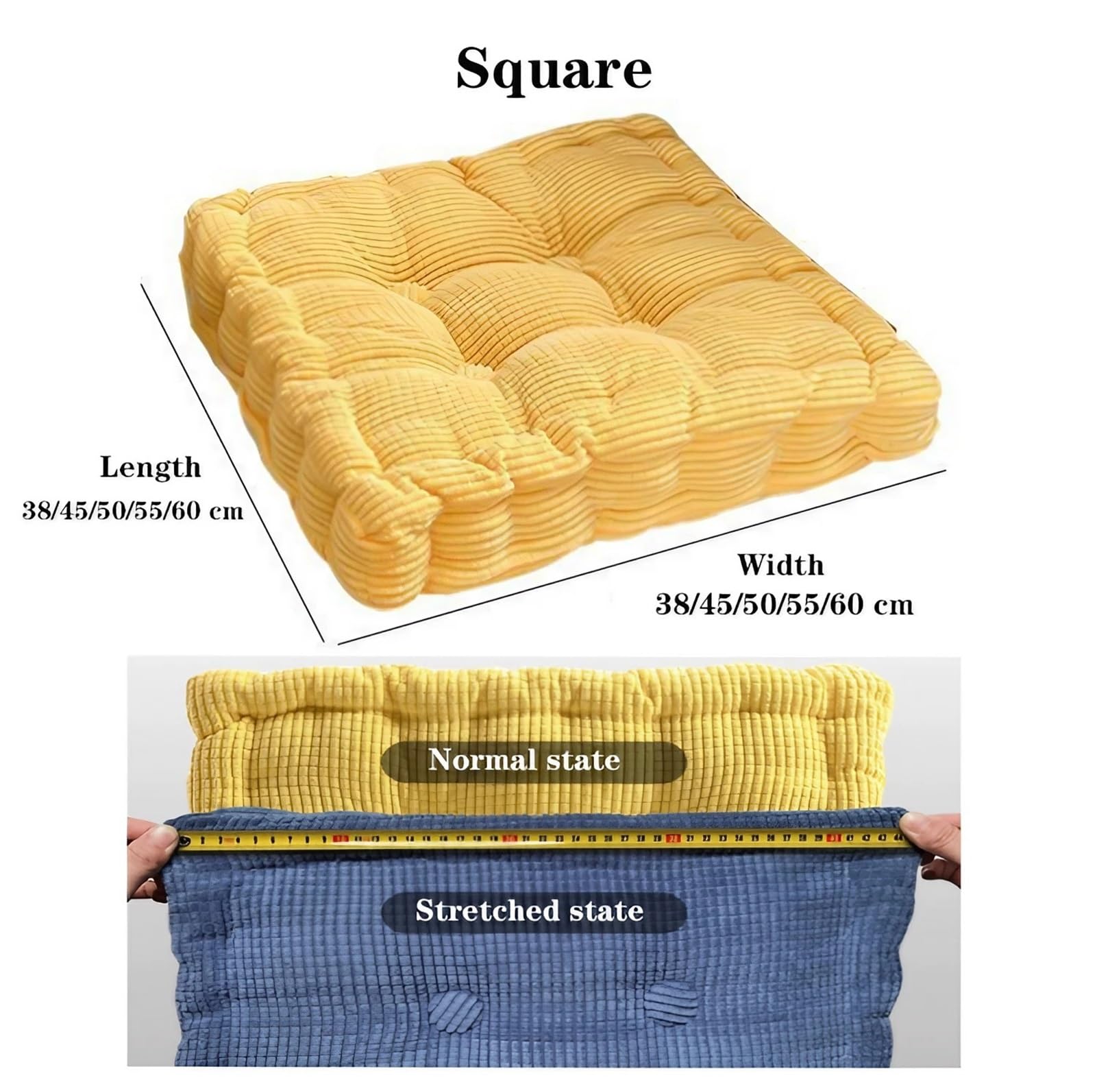 Cuscini da esterni, comodi cuscini da pavimento per giardino, patio e interni, confezione da 2 per maggiore comfort e stile