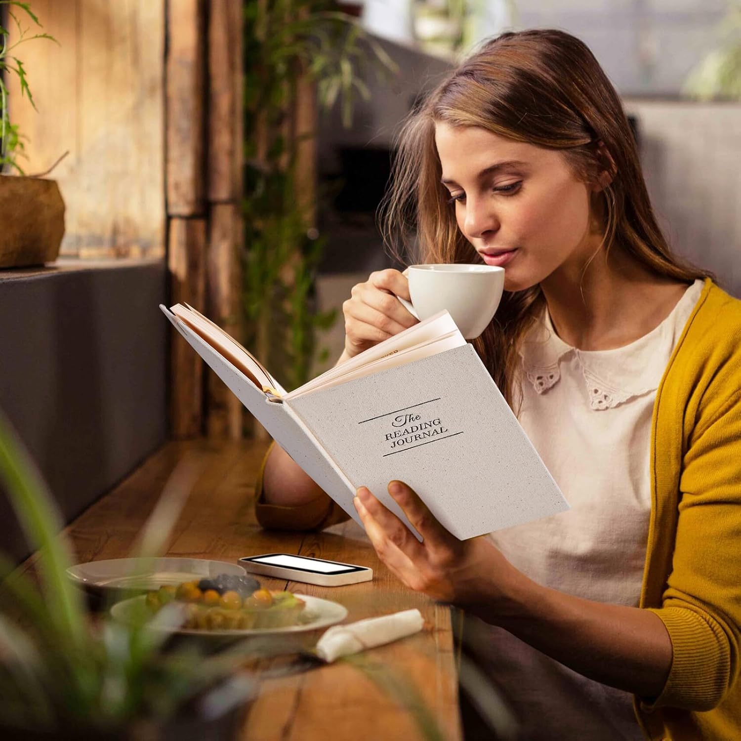 JUBTIC Reading Journal - Book Journal Reading Log for Review and Track Your Reading Progress - Gift Book Accessories for Book Lovers and Voracious Readers - 75 Books,A5 Size (Beige) - Image 7