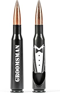 Groomsmen Gifts for Wedding - Engraved ‘GROOMSMAN' 50 Cal Bottle Opener I Set of 1 I Groomsman Gifts for Wedding I Perfect for Groomsmen Proposal I Groomsman Proposal Gifts