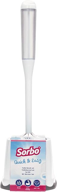 Sorbo Toilet Brush Set, White, 13 x 13 x 41 cm