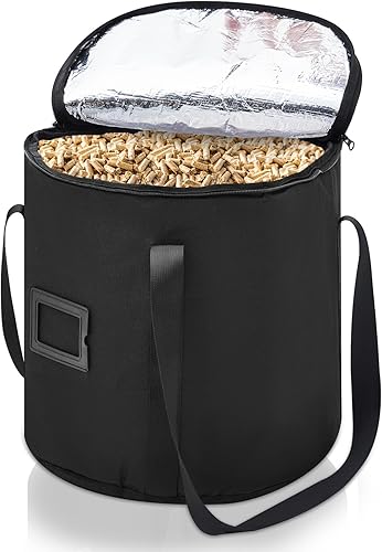 Miniatura 1 de Contenedores de almacenamiento de pellets de madera de 20 libras, contenedor de carbón impermeable, contenedor de pellets de madera, bolsa de