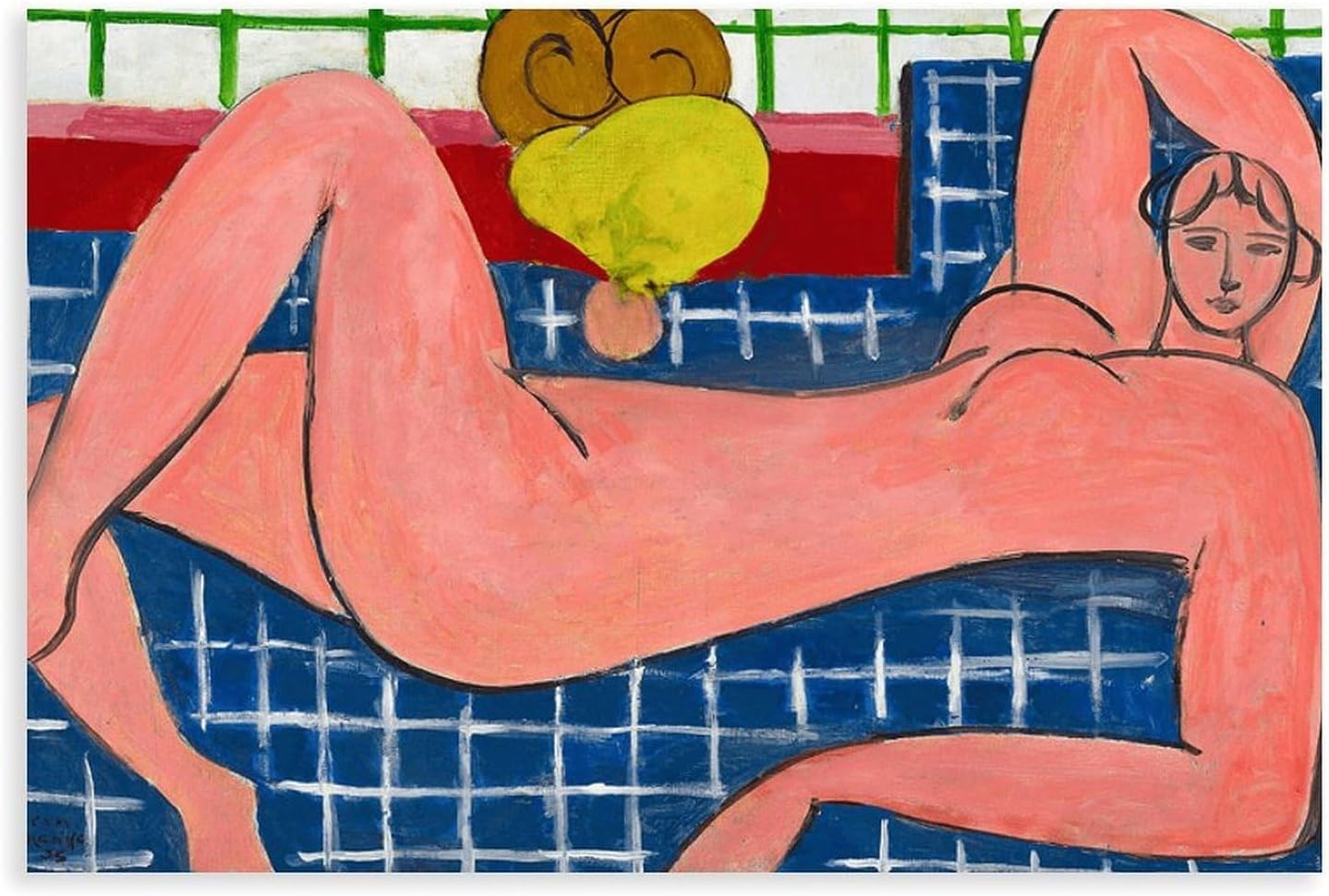 QSDTGHUIKP Henri Matisse Reclining Nude 40x60cm Frameless Abstract Canvas Wall Print