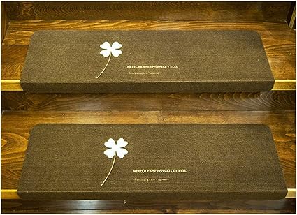 amazon de bestbang stufenmatten leuchtend treppen teppich 15er set 70 22 4 5cm vier blatter kaffee