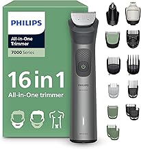 Philips Multigroom 7000 Series 16 in 1 All-in-One Trimmer for Beard, Hair & Body, All Metal Self-Sharpening Blades, 21 Length Settings (0.5-16mm) MG7931/15