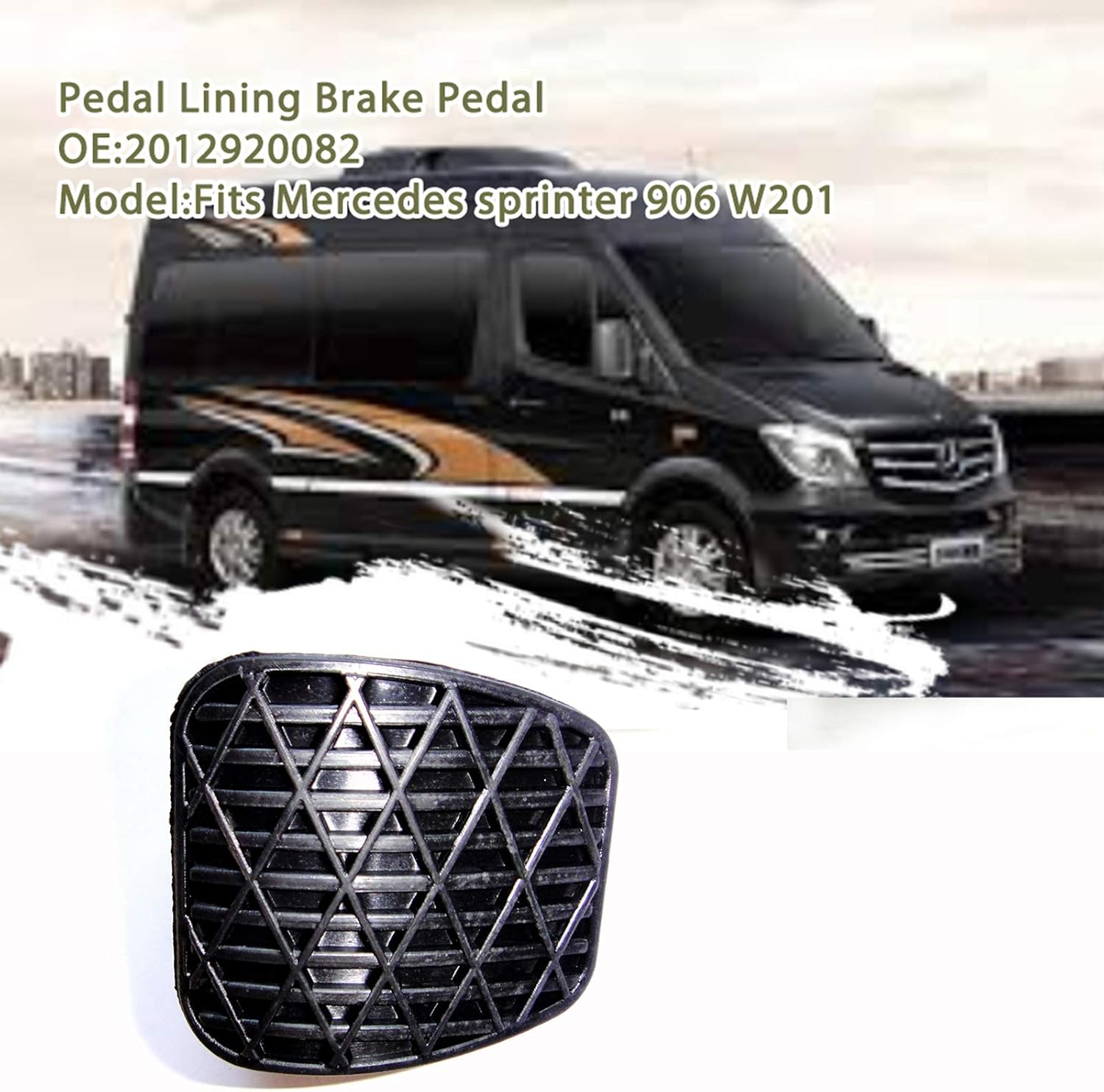 Brake Pedal Pad Compatible with Mercedes Sprinter 906 2006 Onwards OE 2012920082