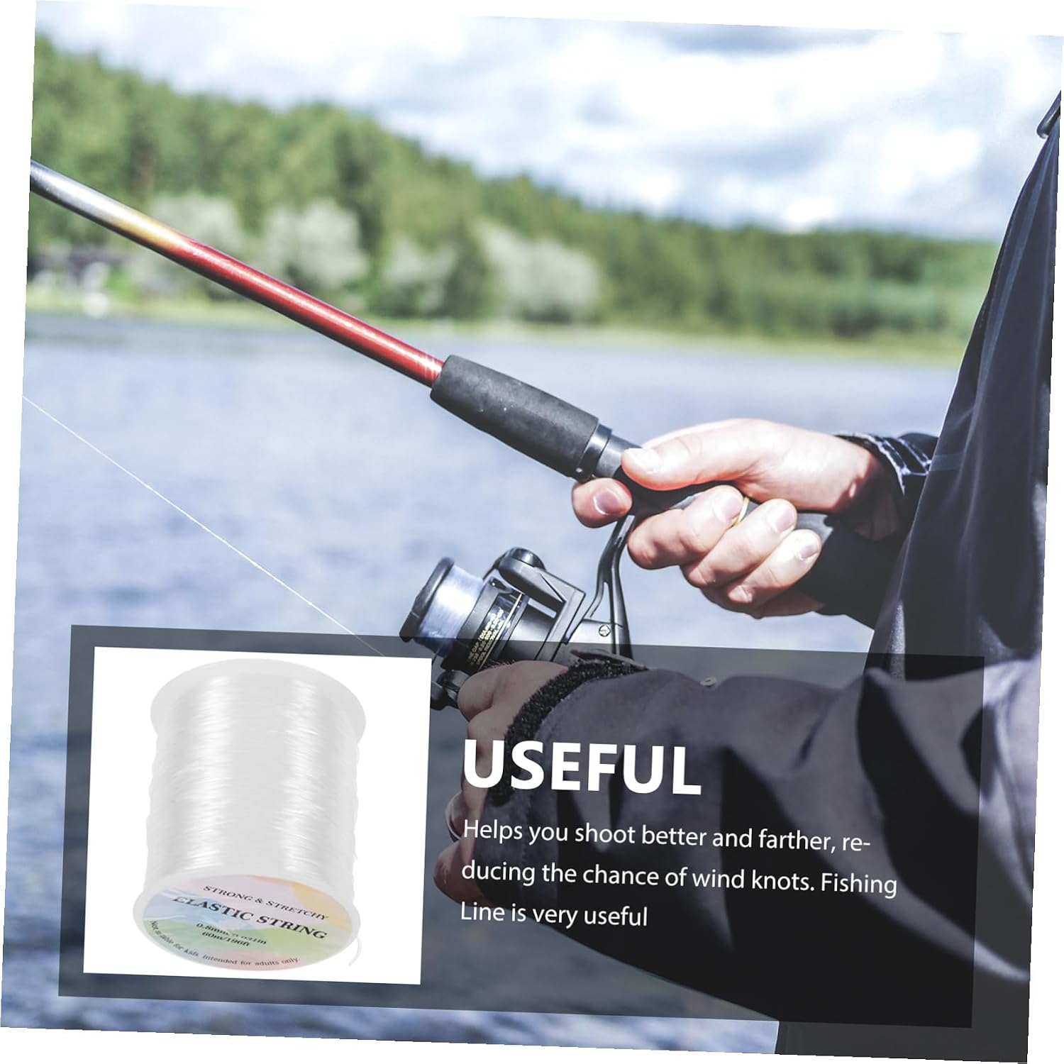 ORFOFE Fishing Angling Line Monofilament 0.8mm Nylon Fluorocarbon Strong High Toughness Heavy Duty Fishing Wire for Outdoor Sea and Freshwater Use