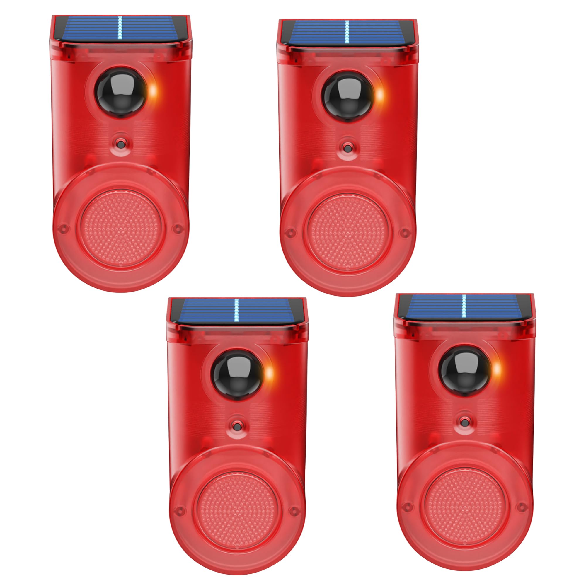 Solar Sensor de Movimiento para Exteriores: 110 Deb Four Sander, 6 LEZ, Flashwinningstrob, Alam Sistum, Laudermotien, Detketo, Noismek. (K11-4)