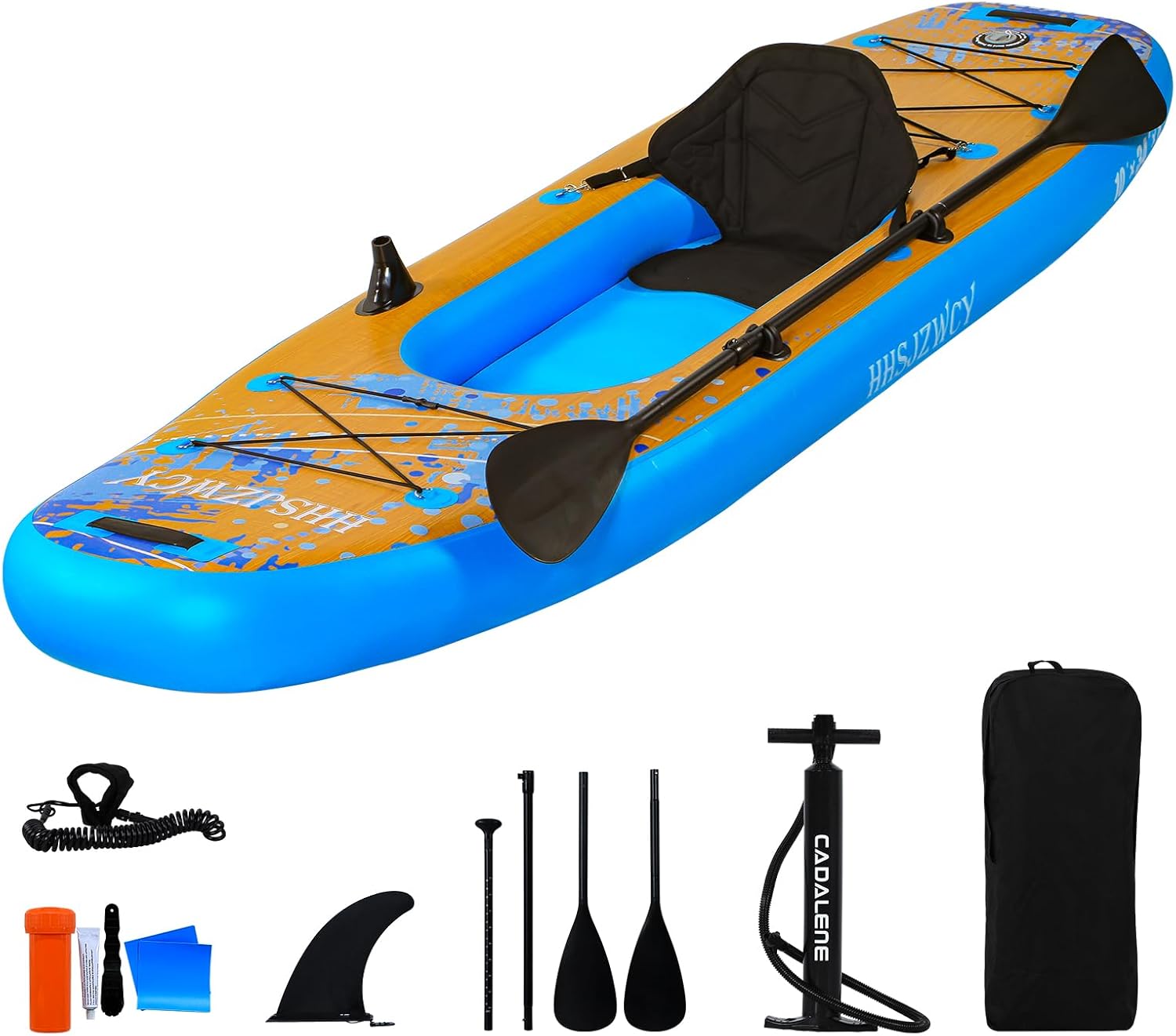 Inflatable Kayak with Detachable Seat,10'x34''x8''Stand Up Paddle Board for Adults & Youth,SUP-Kayak Set for Fishing,Touring Kayaks
