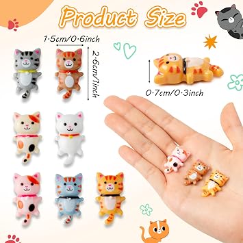 WATINC Cat Fridge Magnets Decorations - 14PCS 3D Cute Kitten Strong Refrigerator Magnetic Decorative, Mini Funny Resin Cats Magnets Decal Stickers for Kitchen Whiteboard Locker Home Housewarming Party