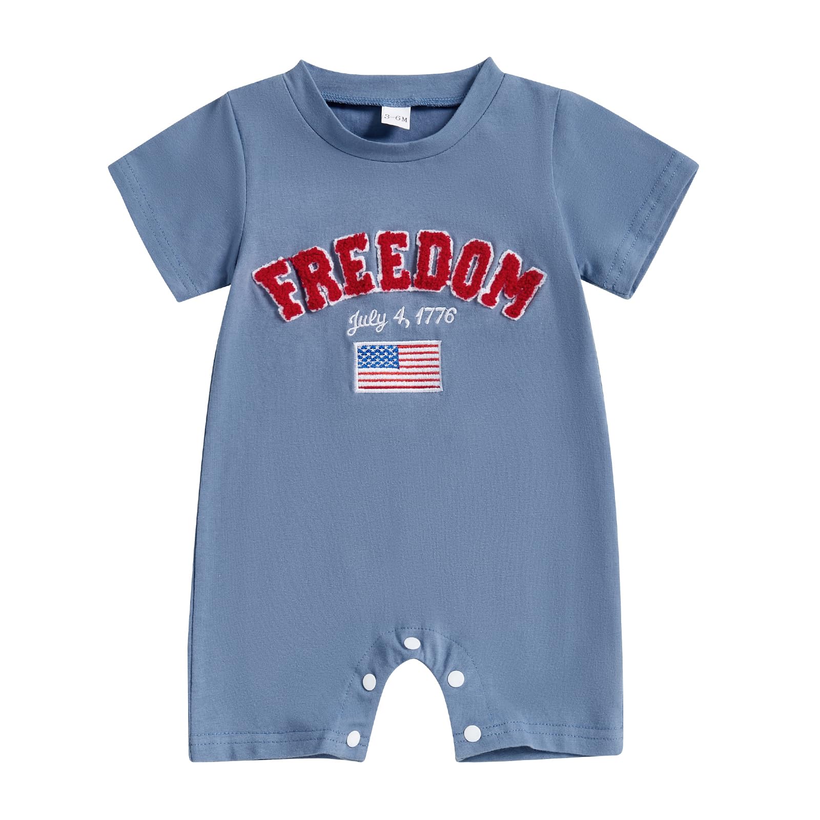 Newborn Baby Boy 4th of July Outfit American Flag USA Romper Jumpsuit Infant Boy Fourth of July Summer Clothes