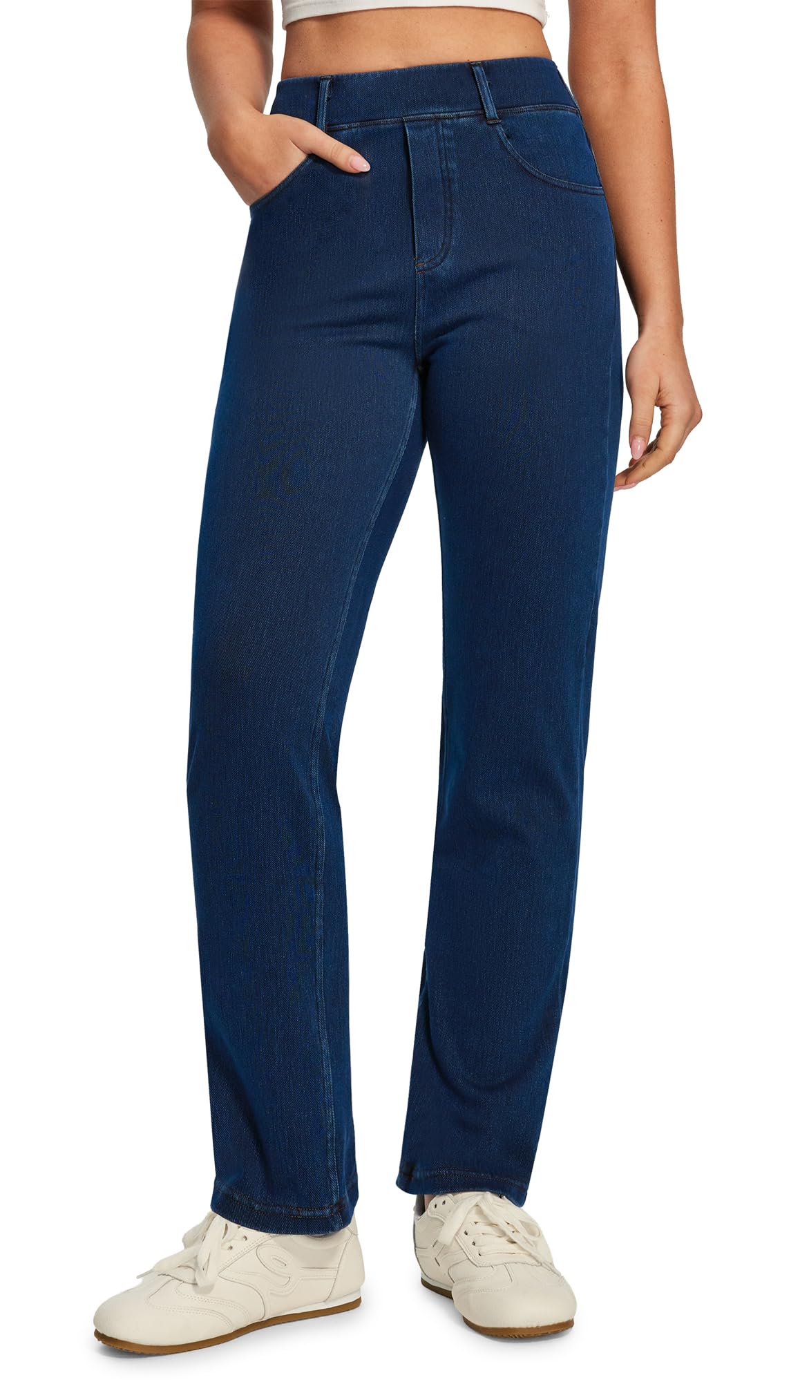 Heathyoga Straight Leg Pull-On Jeans