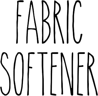 Black - Fabric Softener Vinyl Decal - Skinny Farmhouse Style for Laundry Room - 3w x 3h inches - Die Cut Sticker