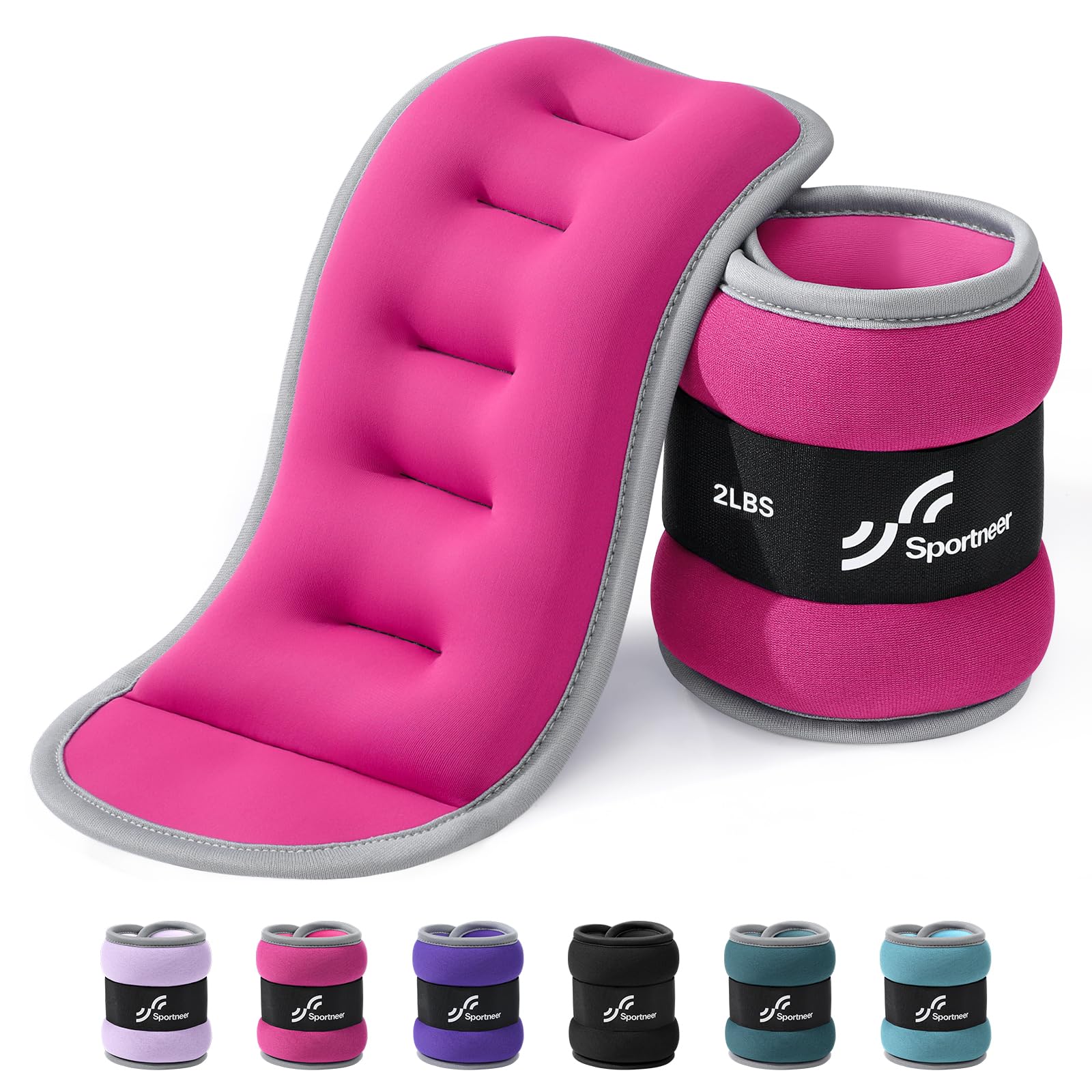 Sportneer Ankle Wrist Weights for Women Men Pair of 1/2/4/6/10 LBS Options