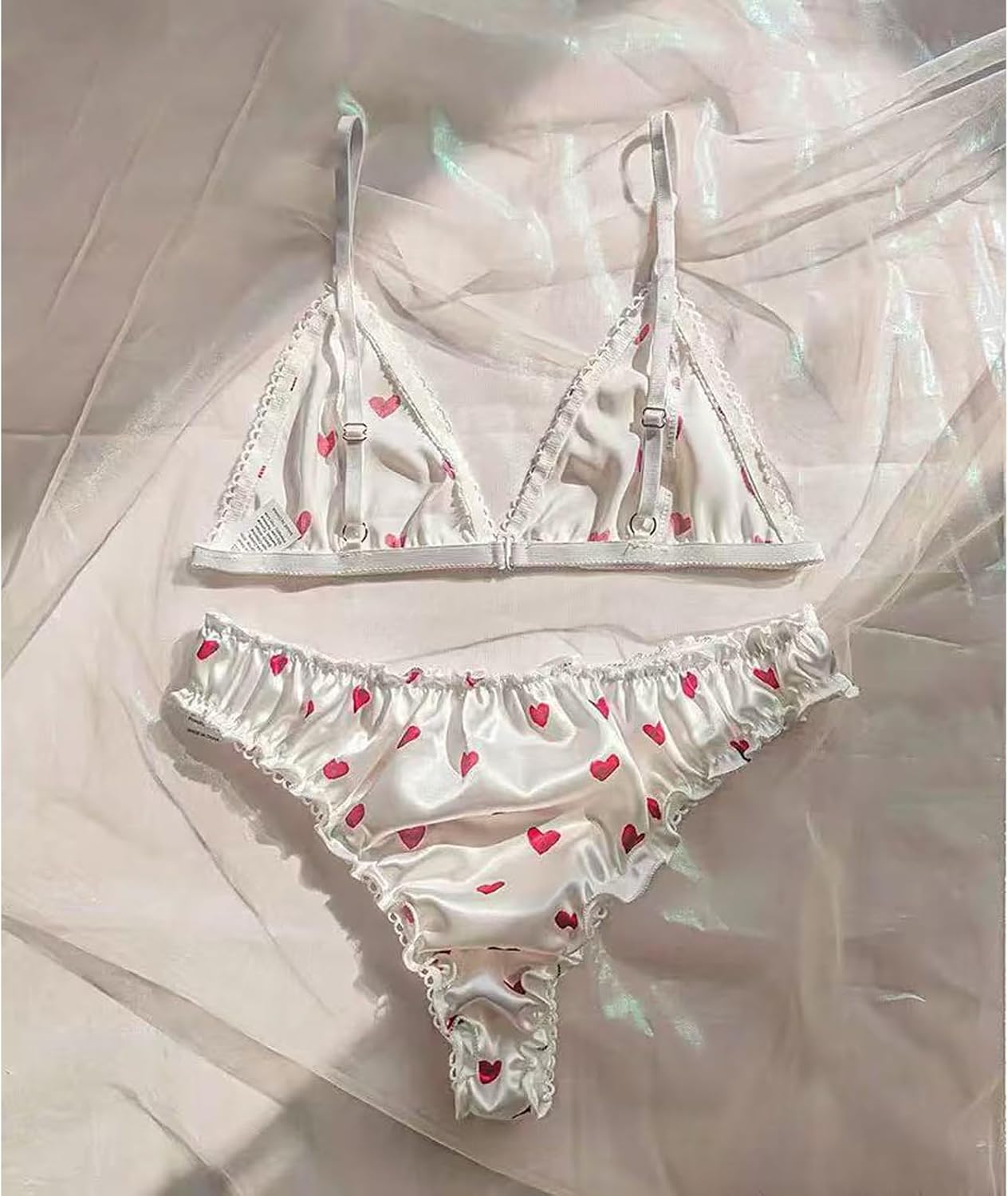 Men's Lingerie Sissy Bra Panties set Floral Lace Trim Crossdressing Sexy Outfits Underwear Gay Lingerie Crossdresser