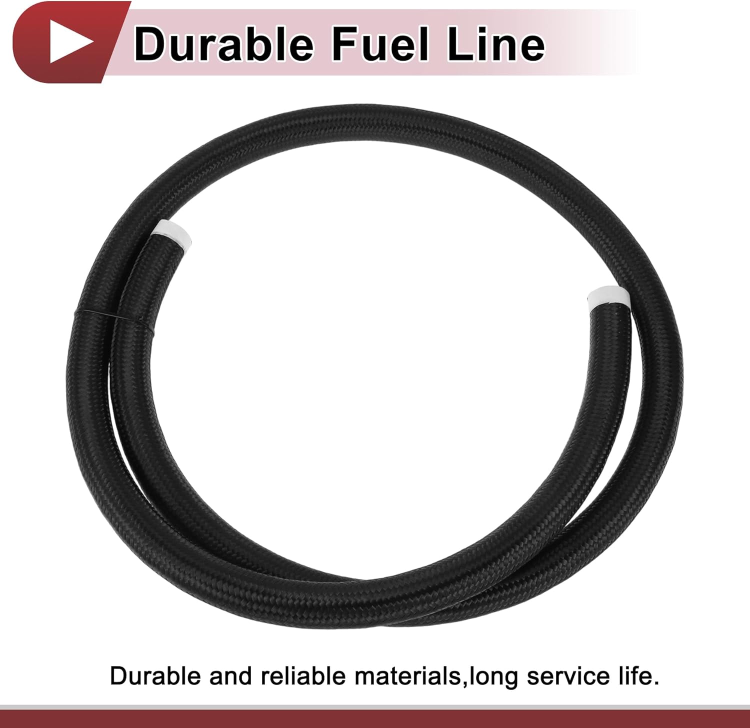 6.5ft AN16 Fuel Line Hose 16AN Vacuum Hose Automotive Fuel Hose 6.5ft 0.87"ID 1.16"OD Black CPE Rubber,Nylon Braided