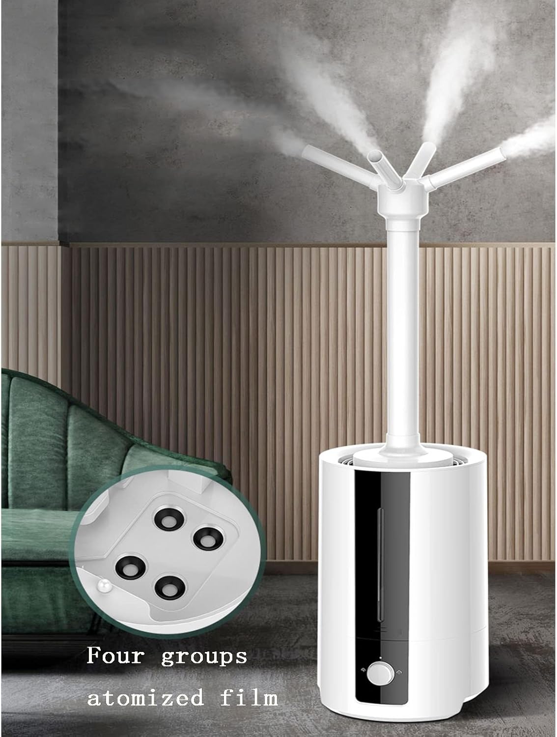 Humidifiers for Industry Top-Fill Mist Air Humidifier for Baby Room 14.5 L Humidification Time 15-30 Hours 120㎡ White