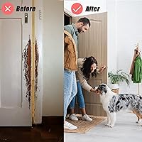 Vista 7 de Protector de puerta contra arañazos de perros, protector de vinilo transparente para puerta de perro resistente antigarras para muebles de ventana