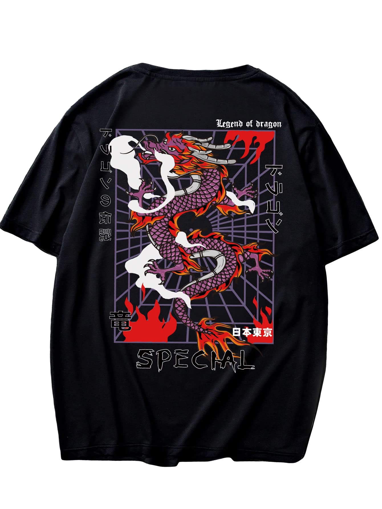 SOLY HUXCasual T-Shirt for Men Letter Graphic Print Crewneck Short Sleeve Summer Tee Streetwear Top