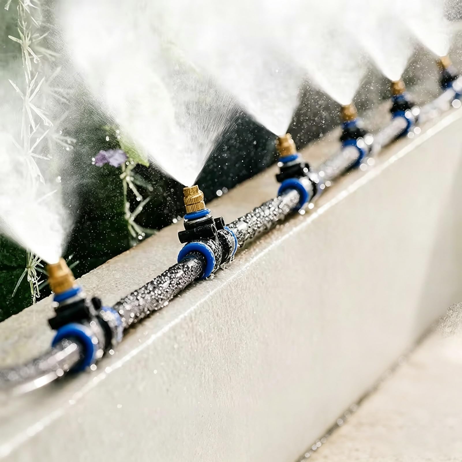 Kit Irrigazione Nebulizzazione Portatile per Raffreddamento Esterno, Ideale per Gazebo, Tende e Patio.