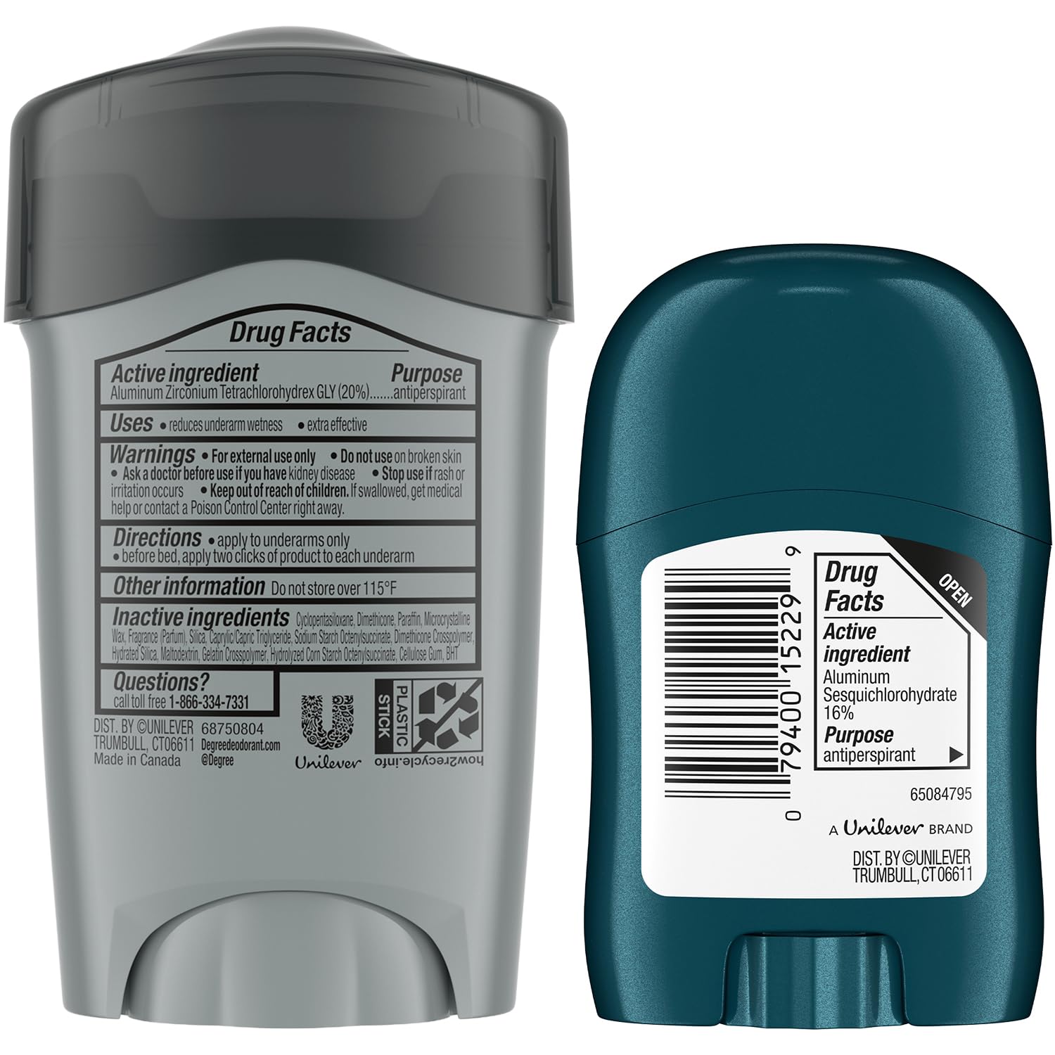 Degree Deodorant for Men, Clinical Protection 2-Pack, Clean 72H Antiperspirant, Soft Solid + 72H Cool Rush Travel-Size Deodorant
