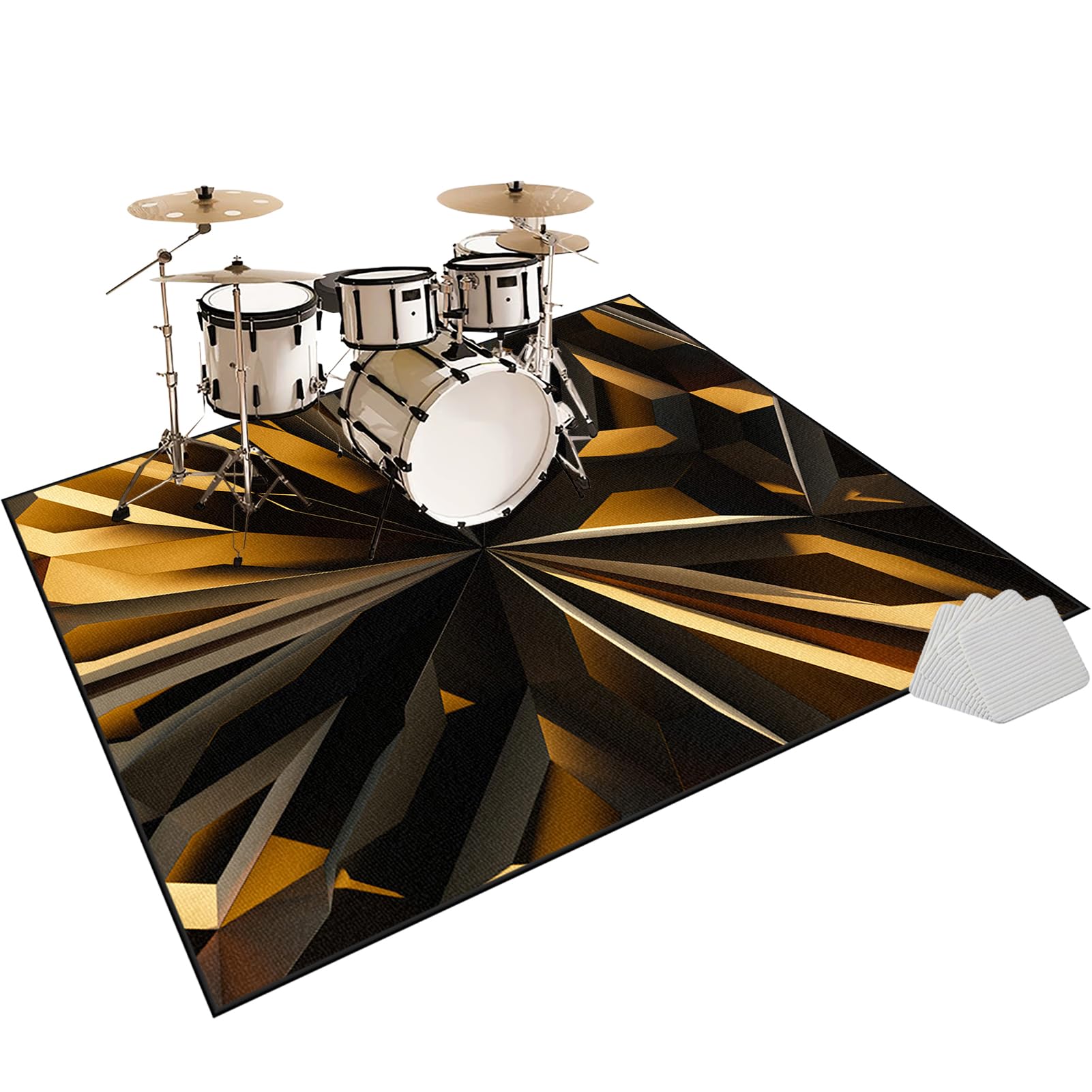 160 x 150 cm Elektronisch Schlagzeug Snare Drum Rug, Schalldicht Teppiche, Schallschutzmatte, Drum-Teppich, Schlagzeugteppich, Schallschutz Teppich, rutschfeste Trommelmatte für E Drum